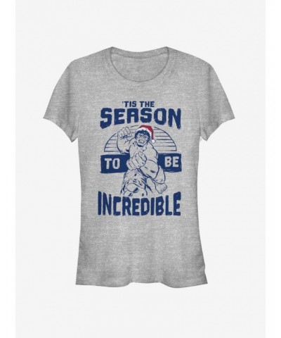 Marvel Hulk Incredible Season Holiday Girls T-Shirt $7.17 T-Shirts