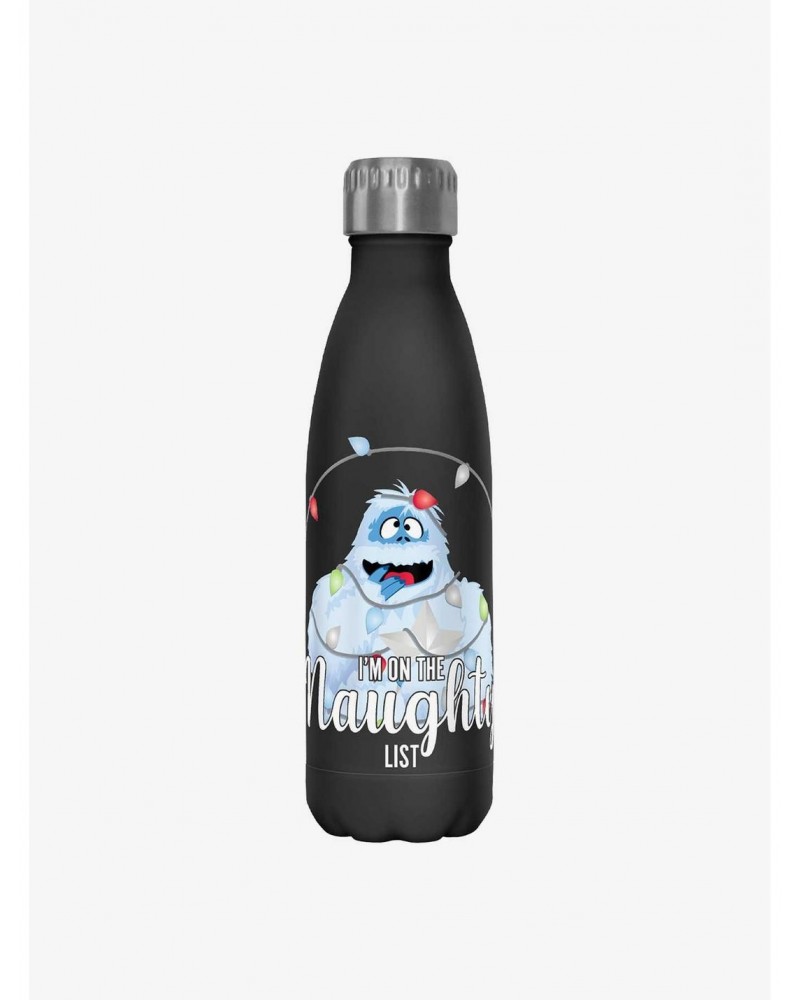 Rudolph The Red-Nosed Reindeer Bumble On The Naughty List Water Bottle $8.76 Water Bottles