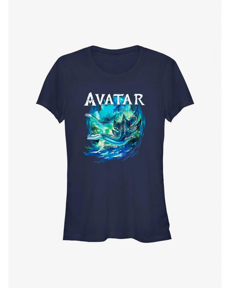 Avatar: The Way of Water Underwater Tulkun Girls T-Shirt $12.20 T-Shirts