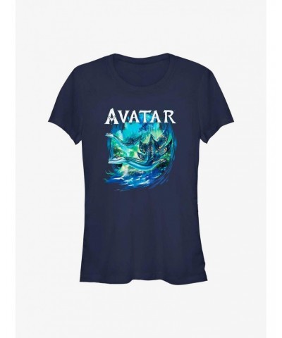 Avatar: The Way of Water Underwater Tulkun Girls T-Shirt $12.20 T-Shirts