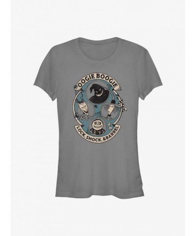 Disney The Nightmare Before Christmas Oogie Boogie and Lock, Shock, & Barrel Girls T-Shirt $8.76 T-Shirts