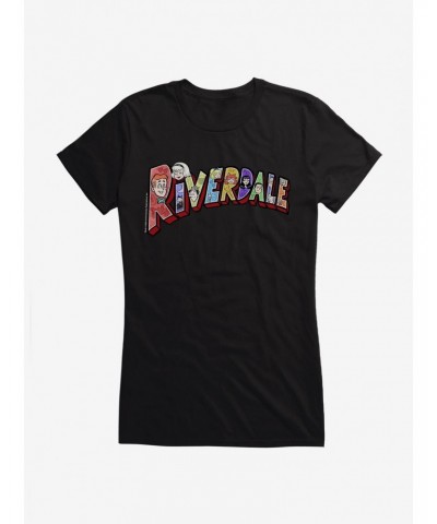 Archie Comics Riverdale Postcard Logo GIrls T-Shirt $9.56 T-Shirts