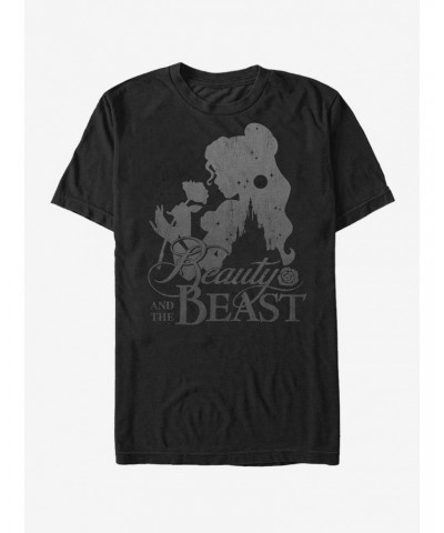 Disney Beauty And The Beast Belle And Castle Silhouette T-Shirt $10.52 T-Shirts