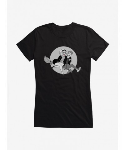 Archie Comics Archie And Sabrina Over The Moon GIrls T-Shirt $9.96 T-Shirts