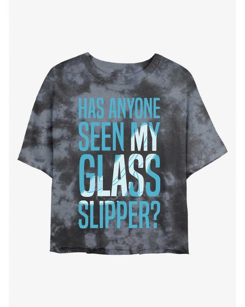 Disney Cinderella Missing Slipper Tie-Dye Girls Crop T-Shirt $14.45 T-Shirts