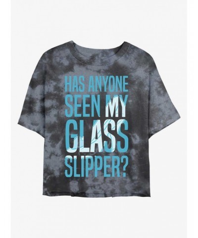 Disney Cinderella Missing Slipper Tie-Dye Girls Crop T-Shirt $14.45 T-Shirts