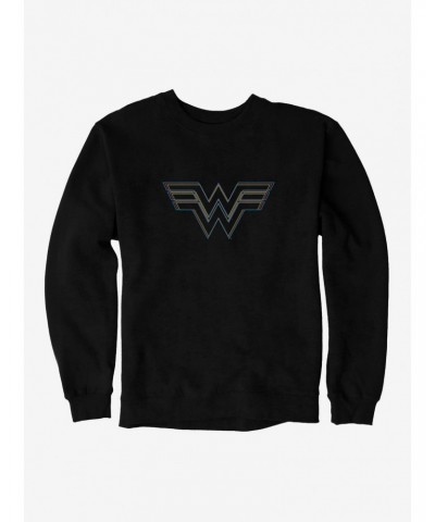 DC Comics Wonder Woman Colored Stencil Insignia Sweatshirt $13.87 Sweatshirts