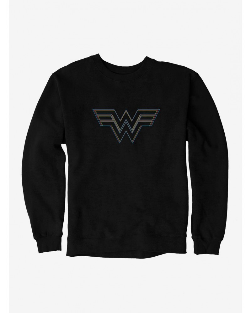 DC Comics Wonder Woman Colored Stencil Insignia Sweatshirt $13.87 Sweatshirts