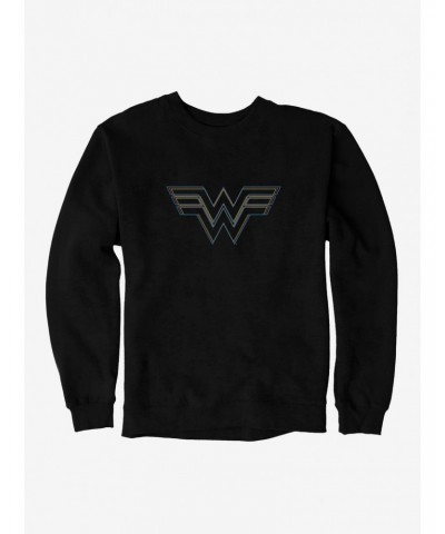 DC Comics Wonder Woman Colored Stencil Insignia Sweatshirt $13.87 Sweatshirts