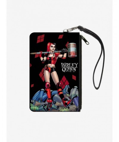 DC Comics Harley Quinn Issue 1 Roller Derby Hammer Cover Pose Wallet Canvas Zip Clutch $8.88 Clutches