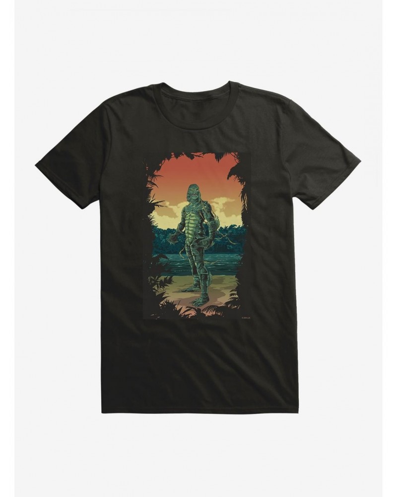 Creature From The Black Lagoon Comic Art Sunset T-Shirt $8.84 T-Shirts