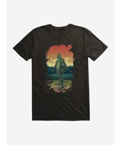 Creature From The Black Lagoon Comic Art Sunset T-Shirt $8.84 T-Shirts