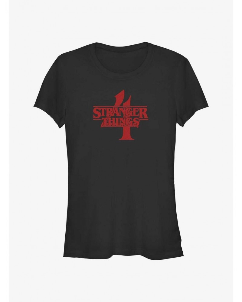 Stranger Things Season 4 Logo Girls T-Shirt $7.77 T-Shirts