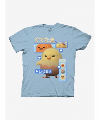 Gudetama Chick Social Media Boyfriend Fit Girls T-Shirt $9.56 T-Shirts