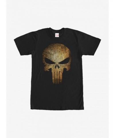 Marvel Punisher Aged Skull Symbol T-Shirt $7.84 T-Shirts