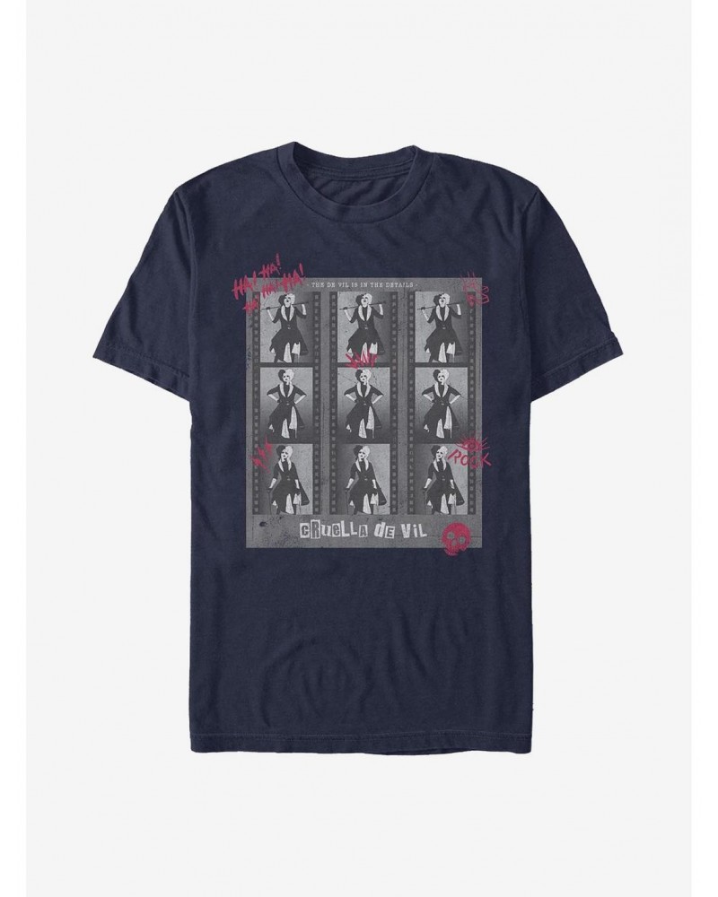 Disney Cruella Film Negatives T-Shirt $10.99 T-Shirts