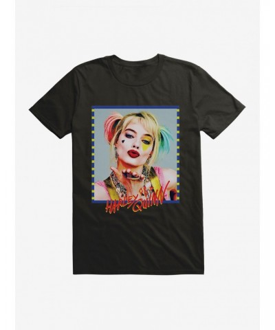 DC Comics Birds Of Prey Harley Quinn Kiss Face Turquoise T-Shirt $6.31 T-Shirts