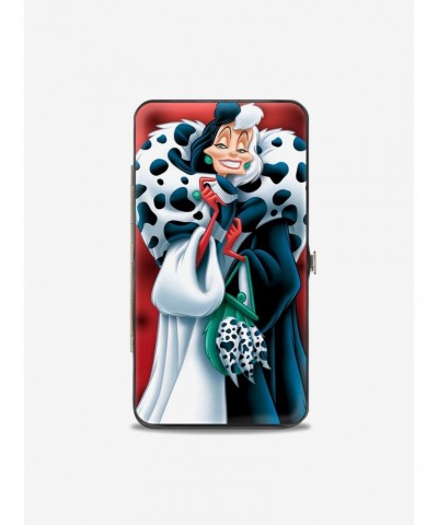 Disney 101 Dalmatians Cruella De Vil Spotted Fur Pose Hinged Wallet $7.52 Wallets