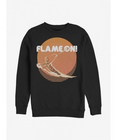 Marvel Fantastic Four Retro Flame Crew Sweatshirt $12.99 Sweatshirts