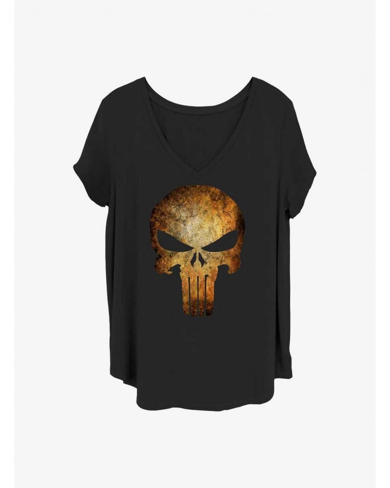 Marvel Punisher Real Skull Girls T-Shirt Plus Size $7.40 T-Shirts