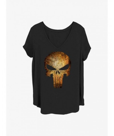 Marvel Punisher Real Skull Girls T-Shirt Plus Size $7.40 T-Shirts