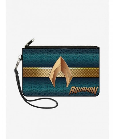 DC Comics Aquaman Icon Scales Wallet Canvas Zip Clutch $8.13 Clutches