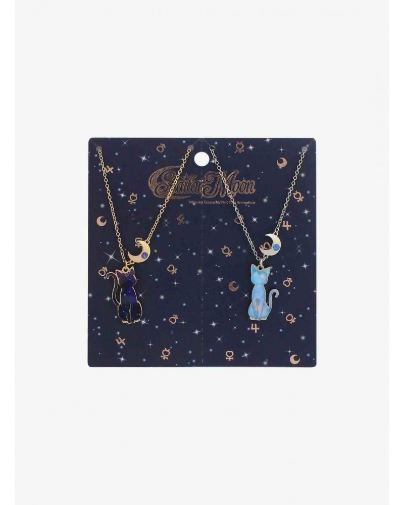 Sailor Moon Luna & Artemis Galaxy Best Friend Necklace Set $6.45 Necklace Set