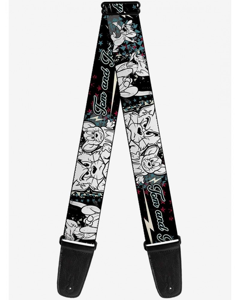 Tom and Jerry Face Pose Sketch Guitar Strap $10.96 Guitar Straps