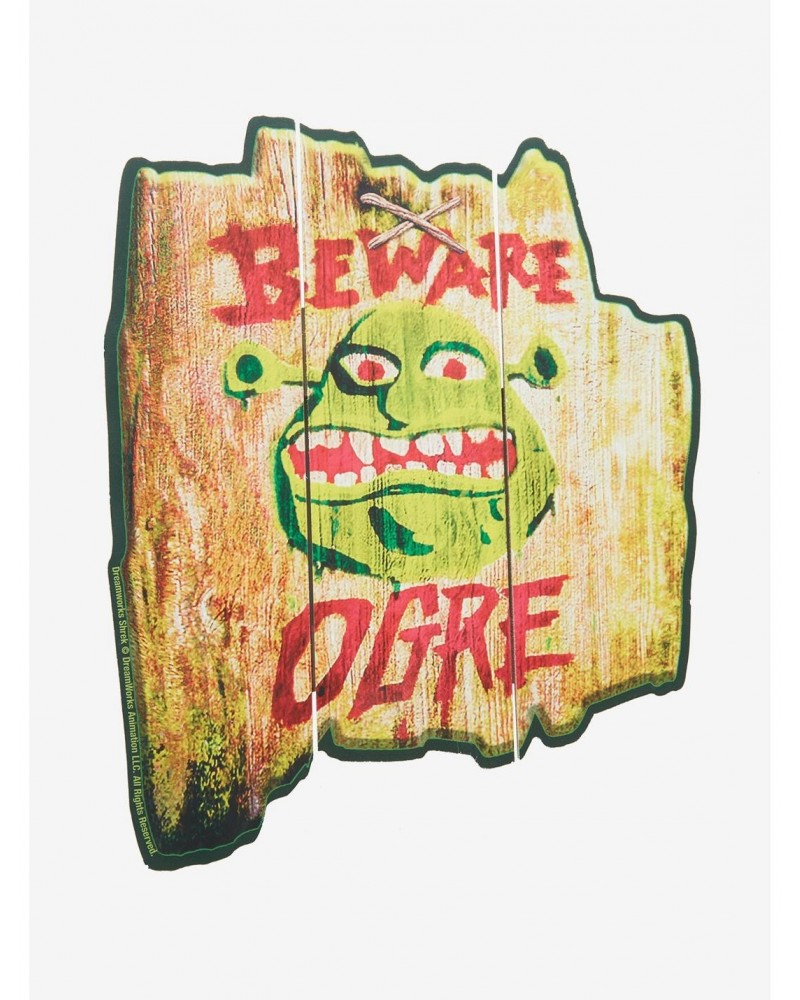 Shrek Beware Ogre Wood Wall Art $7.11 Merchandises