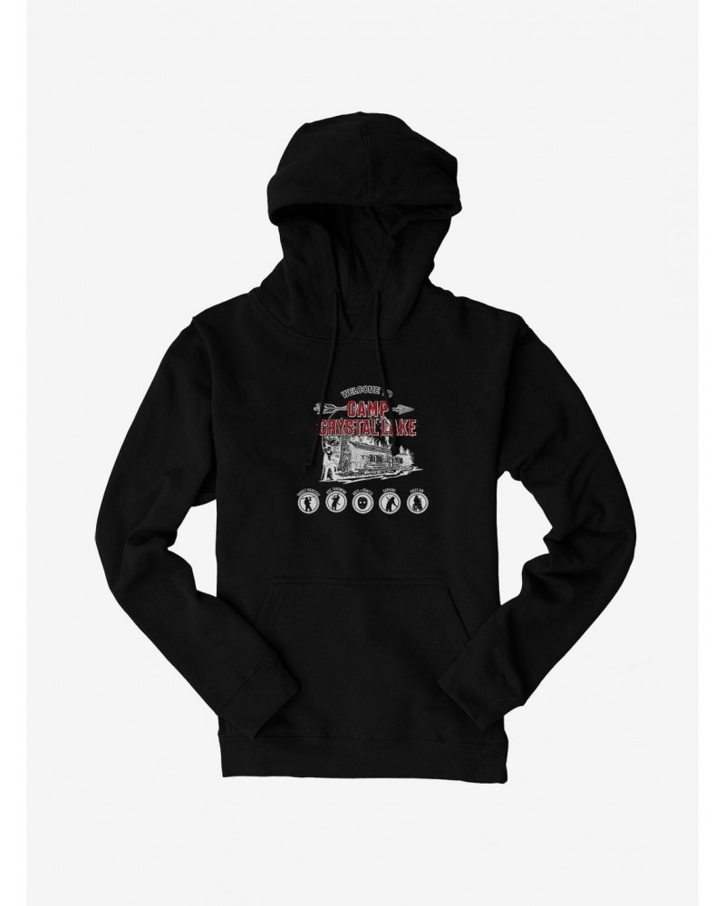 Friday The 13th Camp Crystal Lake Activities Hoodie $15.09 Hoodies