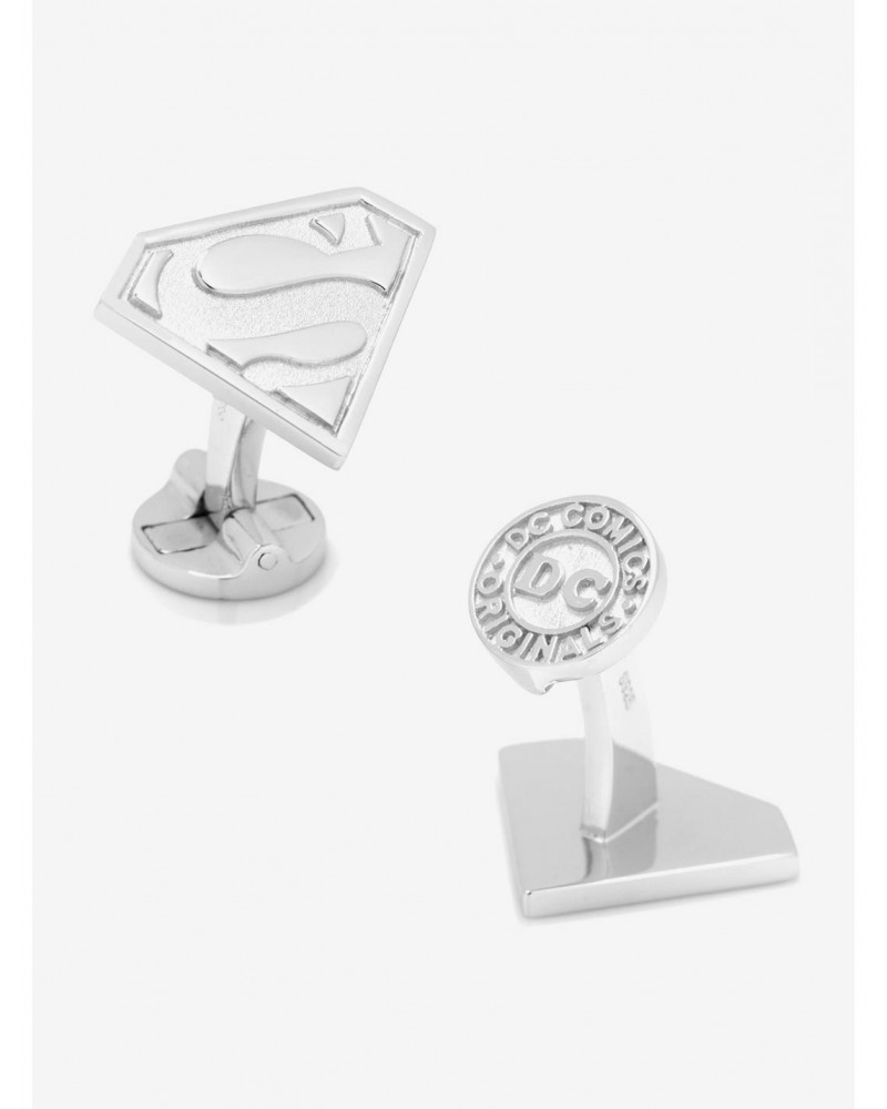 DC Comics Superman Sterling Silver Superman Shield Cufflinks $129.20 Cufflinks