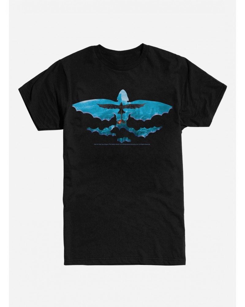 How To Train Your Dragon Dragon Outline T-Shirt $6.88 T-Shirts