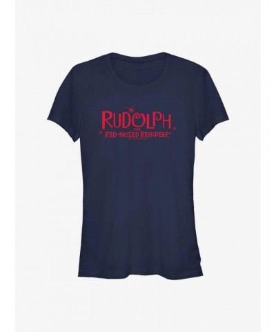 Rudolph The Red-Nosed Reindeer Rudolph Red Logo Girls T-Shirt $6.57 T-Shirts