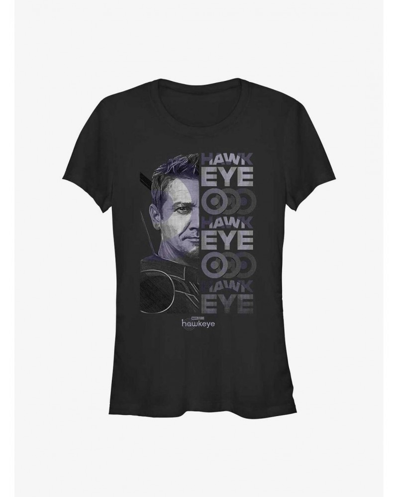 Marvel Hawkeye Half Face Girls T-Shirt $6.18 T-Shirts