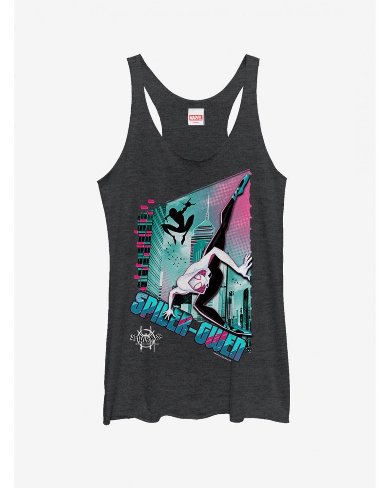 Marvel Spider-Man: Into The Spider-Verse Ghost-Spider Panel Girls Tank Top $7.04 Tops