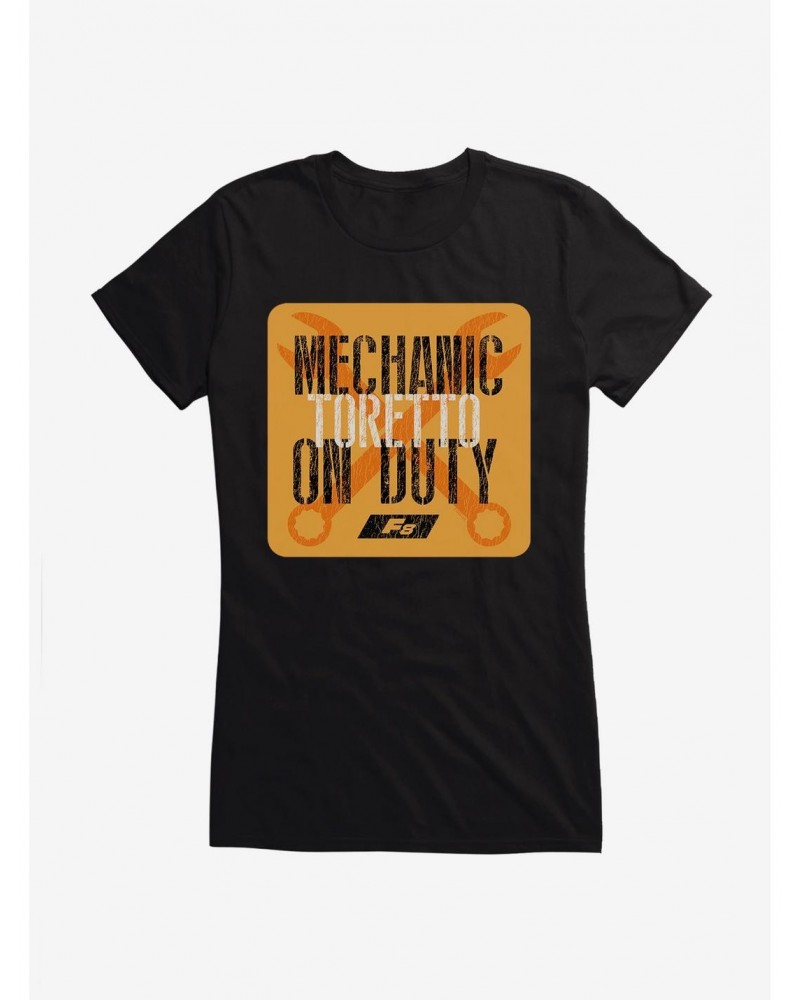 The Fate Of The Furious Mechanic On Duty Girls T-Shirt $5.98 T-Shirts