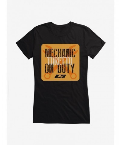 The Fate Of The Furious Mechanic On Duty Girls T-Shirt $5.98 T-Shirts