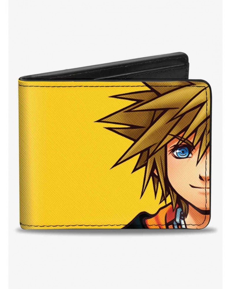 Disney Kingdom Hearts II Master Form Sora Half Face Close Up Bifold Wallet $7.73 Wallets