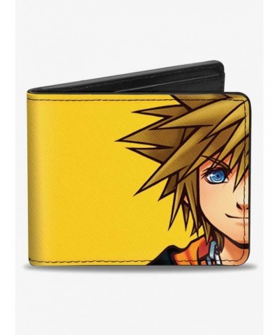 Disney Kingdom Hearts II Master Form Sora Half Face Close Up Bifold Wallet $7.73 Wallets