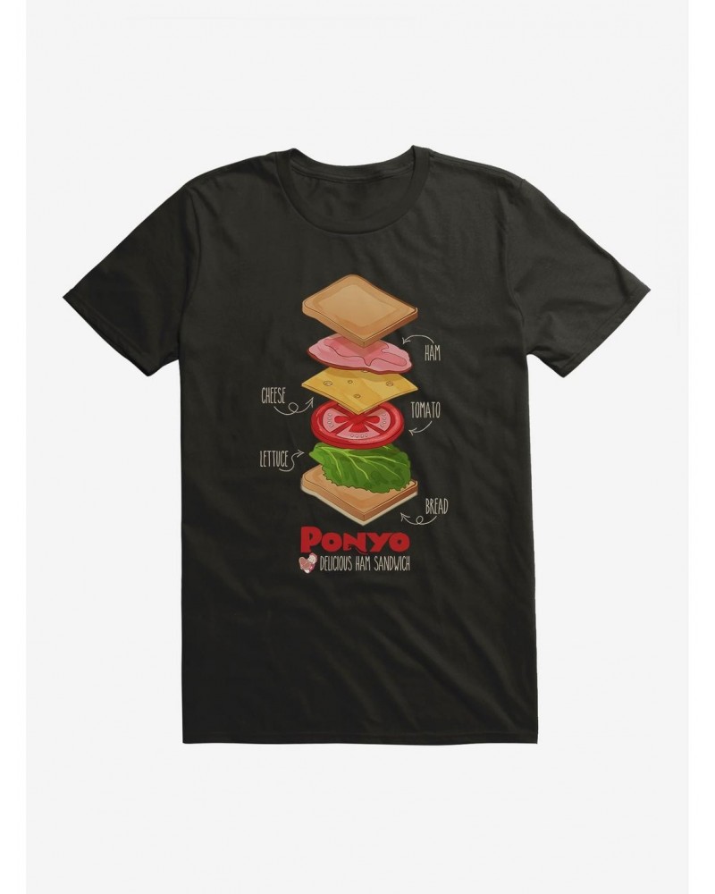 Studio Ghibli Ponyo Deconstructed Ham Sandwich T-Shirt $6.31 T-Shirts