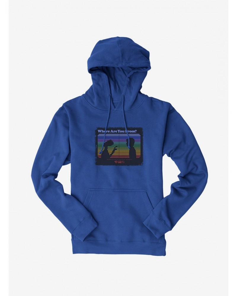 E.T. 40th Anniversary Where Are You From E.T And Elliott Silhouette Hoodie $21.55 Hoodies