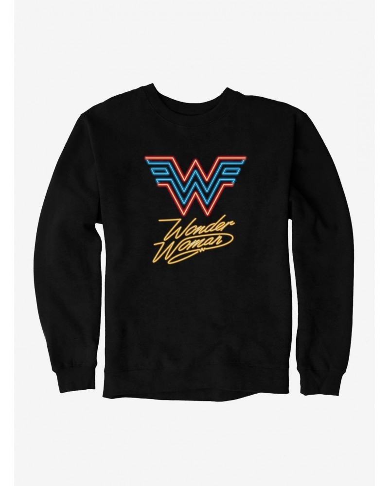 DC Comics Wonder Woman 1984 Neon Throwback Sweatshirt $9.15 Sweatshirts