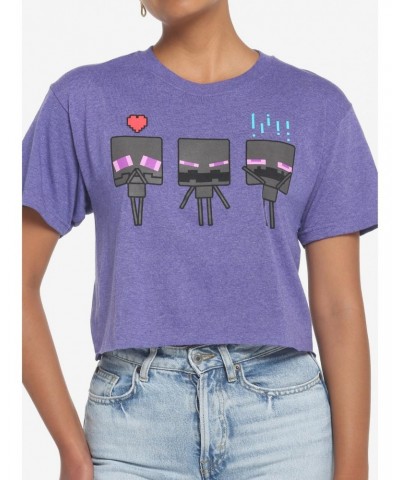 Minecraft Enderman Trio Girls Crop T-Shirt $11.56 T-Shirts