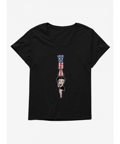 Betty Boop Americana USA Girls T-Shirt Plus Size $10.64 T-Shirts