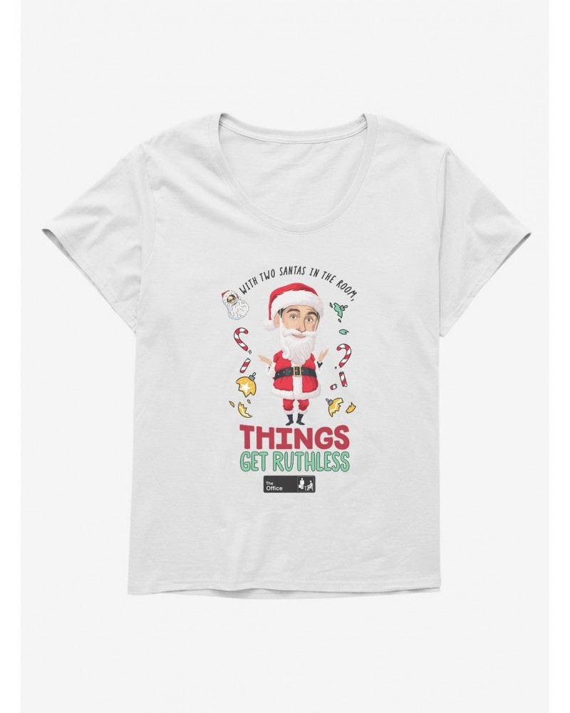 The Office Two Santas Girls T-Shirt Plus Size $7.65 T-Shirts