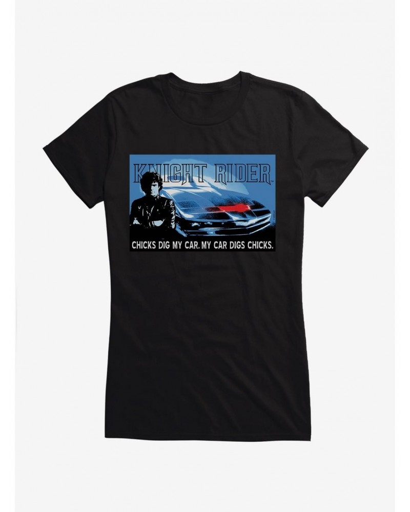 Knight Rider Chicks Dig My Car Girls T-Shirt $9.56 T-Shirts