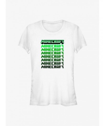 Minecraft Logo Stacked Girls T-Shirt $6.18 T-Shirts