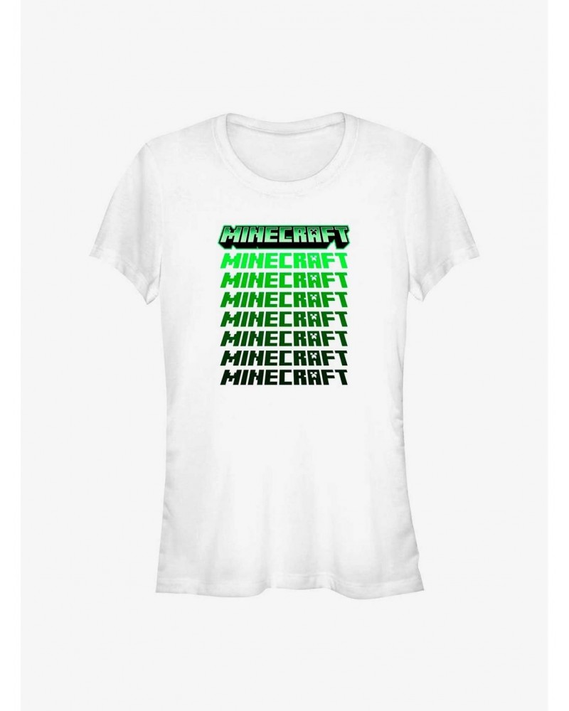 Minecraft Logo Stacked Girls T-Shirt $6.18 T-Shirts