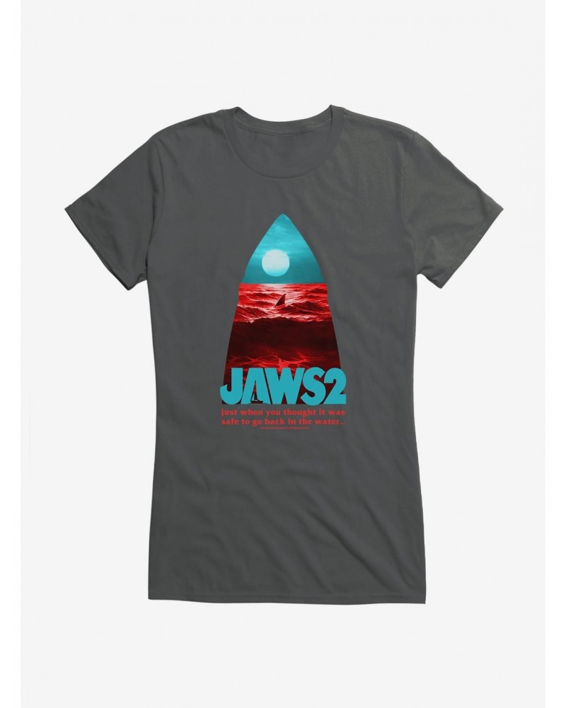 Jaws 2 Silhouette Image Girls T-Shirt $7.77 T-Shirts