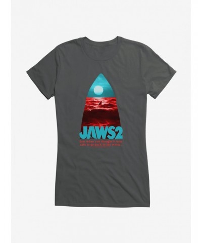 Jaws 2 Silhouette Image Girls T-Shirt $7.77 T-Shirts